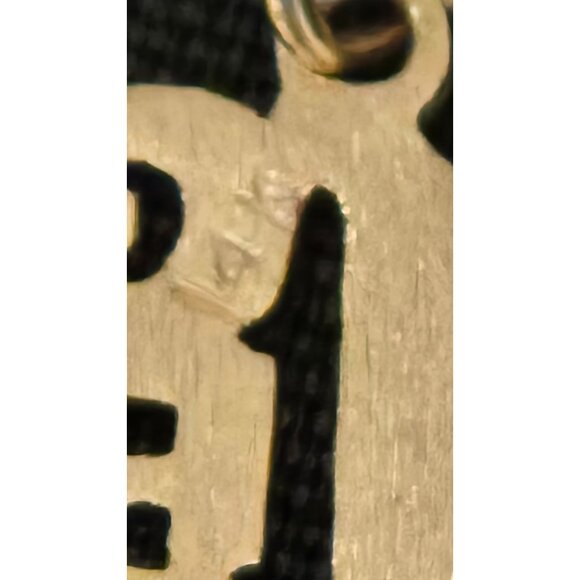 14K Gold "#1 GRANDMA" Pendant Charm - Picture 4 of 4